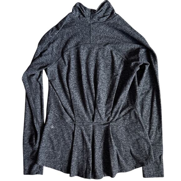 Lululemon Warm Your Core Long Sleeve Tee Heathered Black Size Medium - Picture 7 of 11